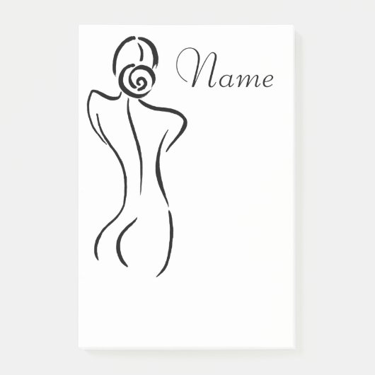 Vrouwelijke kunstillustratie Thunder_Cove Post-it® Notes (Voorkant)