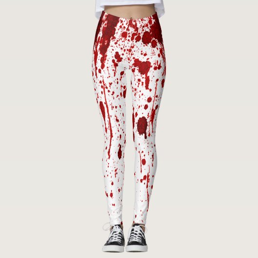 Vrouwelijke Leggings Bloedplaatjes Vampier Gothic (Voorkant)