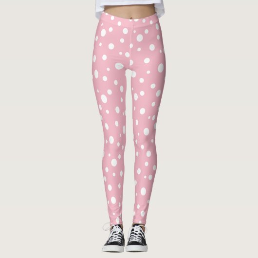 Vrouwelijke Leggings-Polka Dots Leggings (Voorkant)