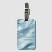  Vrouwelijke Lichtblauwe Faux Satin Bagagelabel (Voorkant (verticaal))