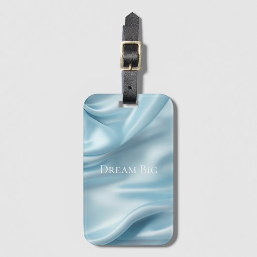  Vrouwelijke Lichtblauwe Faux Satin Bagagelabel (Voorkant (verticaal))