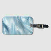  Vrouwelijke Lichtblauwe Faux Satin Bagagelabel (Voorkant (horizontaal))