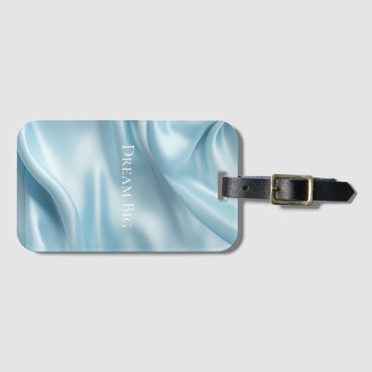  Vrouwelijke Lichtblauwe Faux Satin Bagagelabel (Voorkant (horizontaal))