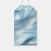  Vrouwelijke Lichtblauwe Faux Satin Cadeaulabel (Achterkant)