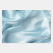  Vrouwelijke Lichtblauwe Faux Satin Inpakpapier Vel (Voorkant)