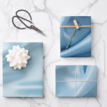 Vrouwelijke Lichtblauwe Faux Satin Inpakpapier Vel<br><div class="desc">Vrouwelijke Lichtblauwe Faux Satin Vrijgezellenfeest of bruiloft</div>