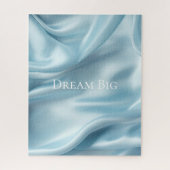  Vrouwelijke Lichtblauwe Faux Satin Legpuzzel (Verticaal)