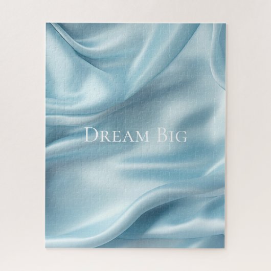  Vrouwelijke Lichtblauwe Faux Satin Legpuzzel (Verticaal)