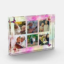 Vrouwelijke Liefde Oma Fotocollage Display Blok