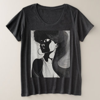 vrouwelijke lijn grote maat t-shirt