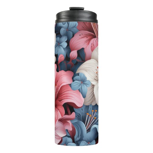 Vrouwelijke Lillies Bloemen Tumbler Thermosbeker (Voorkant)