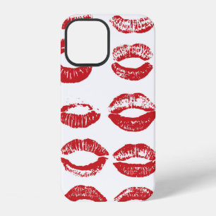 Vrouwelijke lippen set. Handgetekende waterverf li iPhone 12 Hoesje
