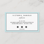 Vrouwelijke Logo | Blauw | Professionele sociale m Visitekaartje (Achterkant)