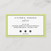 Vrouwelijke Logo | Groen | Professionele sociale m Visitekaartje (Achterkant)