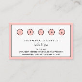 Vrouwelijke Logo | roze | Nail art day spa Klantenkaartje (Achterkant)