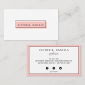 Vrouwelijke Logo | roze | Professionele sociale me Visitekaartje (Voorkant / Achterkant)