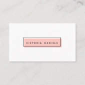 Vrouwelijke Logo | roze | Professionele sociale me Visitekaartje (Voorkant)