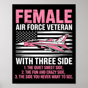 Vrouwelijke luchtmacht Amerikaanse patriottische g Poster