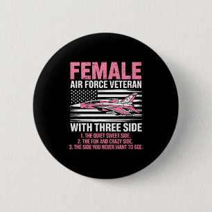 Vrouwelijke luchtmacht Amerikaanse patriottische g Ronde Button 5,7 Cm