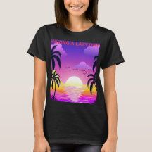 vrouwelijke luie dag zonsondergang T-shirt