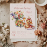 Vrouwelijke Lunch Wijn Bloemen Bruidsmeisjes Lunch Kaart<br><div class="desc">Vrouwelijke bruidsmeisjes Luncheon uitnodiging geïllustreerd met salade sandwiches,  taartstand,  wijnglas en een metselaarpot van  bloemen. Elegante typografie en prachtig gebalanceerd in zachte perzik roze kleurtinten. Perfect voor de zomerbrunch met de bruid of bruidsmeisjes lunch,  middagthee of tuinfeest bijvoorbeeld.</div>