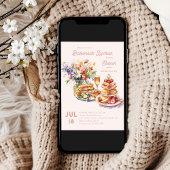 Vrouwelijke Lunch Wijn Bloemen Bruidsmeisjes Lunch Kaart