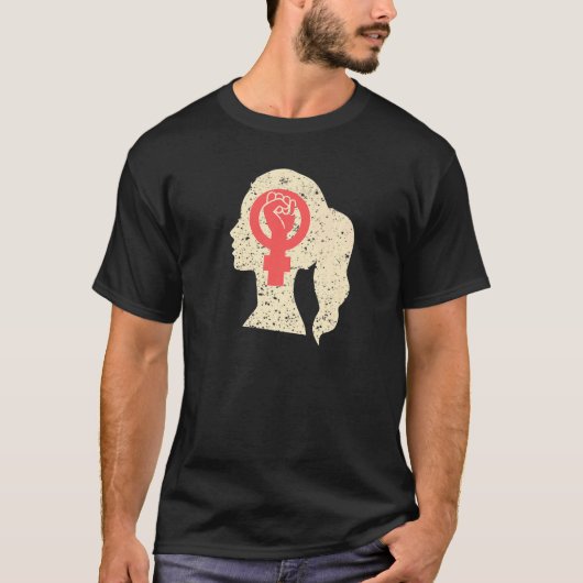 Vrouwelijke Maart Feministische Symbol Equality Pr T-shirt (Voorkant)