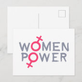 Vrouwelijke macht briefkaart (Voorkant / Achterkant)