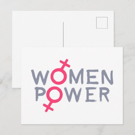 Vrouwelijke macht briefkaart (Voorkant / Achterkant)