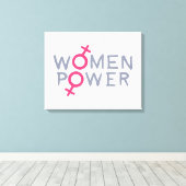 Vrouwelijke macht canvas afdruk (Insitu (Houten vloer))