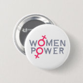 Vrouwelijke macht ronde button 5,7 cm (Voorkant /achterkant)