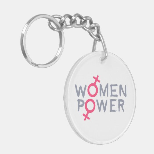 Vrouwelijke macht sleutelhanger (Voorkant Links)