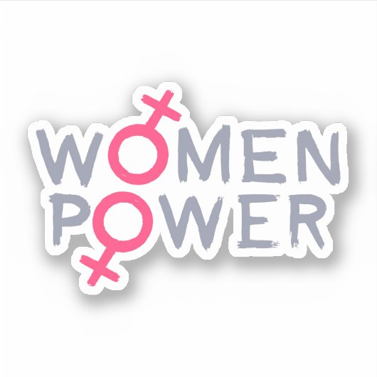 Vrouwelijke macht sticker (Voorkant)