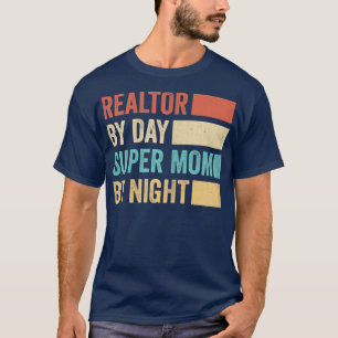 Vrouwelijke man tegen dag supermoeder tegen nacht t-shirt