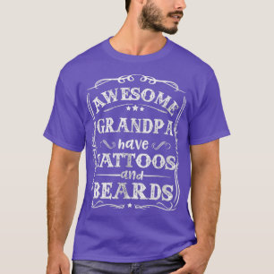 Vrouwelijke Mannen Geweldige opa hebben tatoeages T-shirt