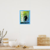 Vrouwelijke meisjes Abstracte Hockey Player (vrouw Poster (Keuken)