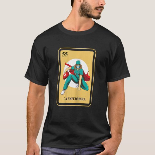 Vrouwelijke Mexicaan La Enfermera Nurse Traditiona T-shirt (Voorkant)