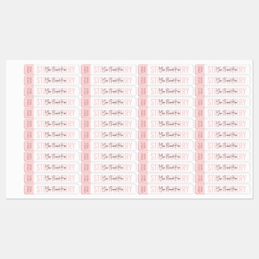 Vrouwelijke Moderne Blush Roze Lipstick Lip Balm T Labels (Vel)