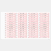 Vrouwelijke Moderne Blush Roze Lipstick Lip Balm T Labels (Vel)