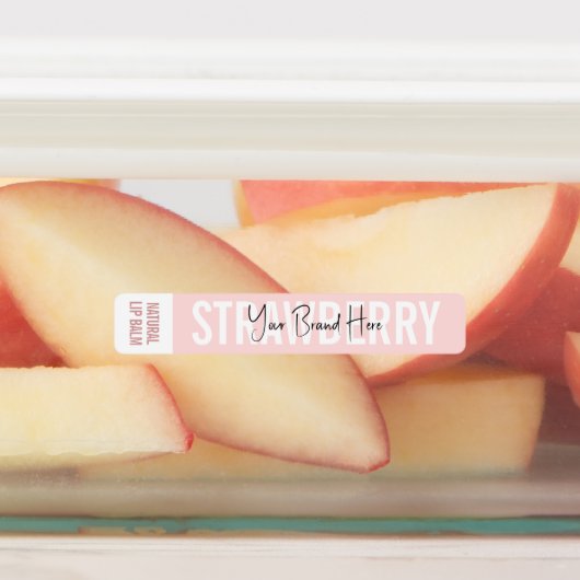 Vrouwelijke Moderne Blush Roze Lipstick Lip Balm T Labels (Aangebracht)