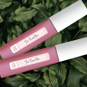 Vrouwelijke Moderne Blush Roze Lipstick Lip Balm T Labels