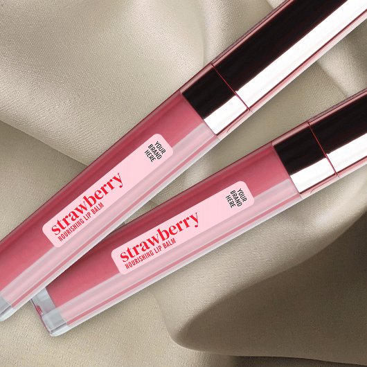 Vrouwelijke Moderne Roze Meisje Make-up Lip Balm T Labels