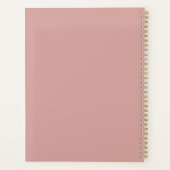 Vrouwelijke monogram en naam gepersonaliseerd roze planner (Achterkant)