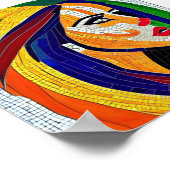 Vrouwelijke mozaïekkunst poster (Hoek)