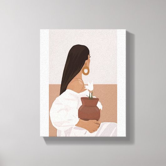 Vrouwelijke muurkunst belichaamt vrouwen en hun sc canvas afdruk (Voorkant)