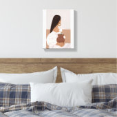 Vrouwelijke muurkunst belichaamt vrouwen en hun sc canvas afdruk (Insitu (Slaapkamer))