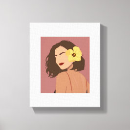 Vrouwelijke muurkunst toont de schoonheid van vrou canvas afdruk