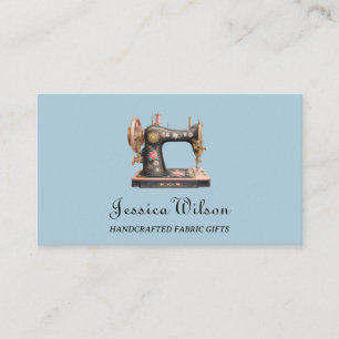  Vrouwelijke Naaimachine Handgemaakte Crafter Visitekaartje