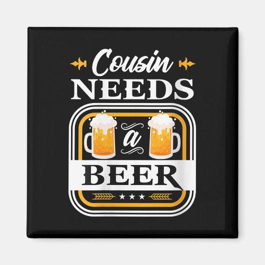 Vrouwelijke Neef Heeft Een Biertje Bruid En Bruide Magneet (Voorkant)