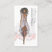 Vrouwelijke New Yorkse modeontwerper visitekaartje (Voorkant)